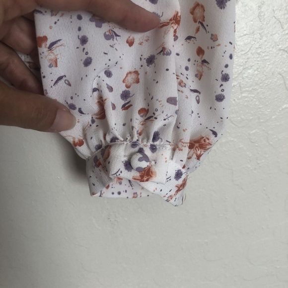 Harper Wren Floral Crop Blouse Size Medium - Picture 6 of 12